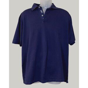 Bobby Jones Collection Short Sleeve 100% Cotton Navy Golf Polo Shirt XXL